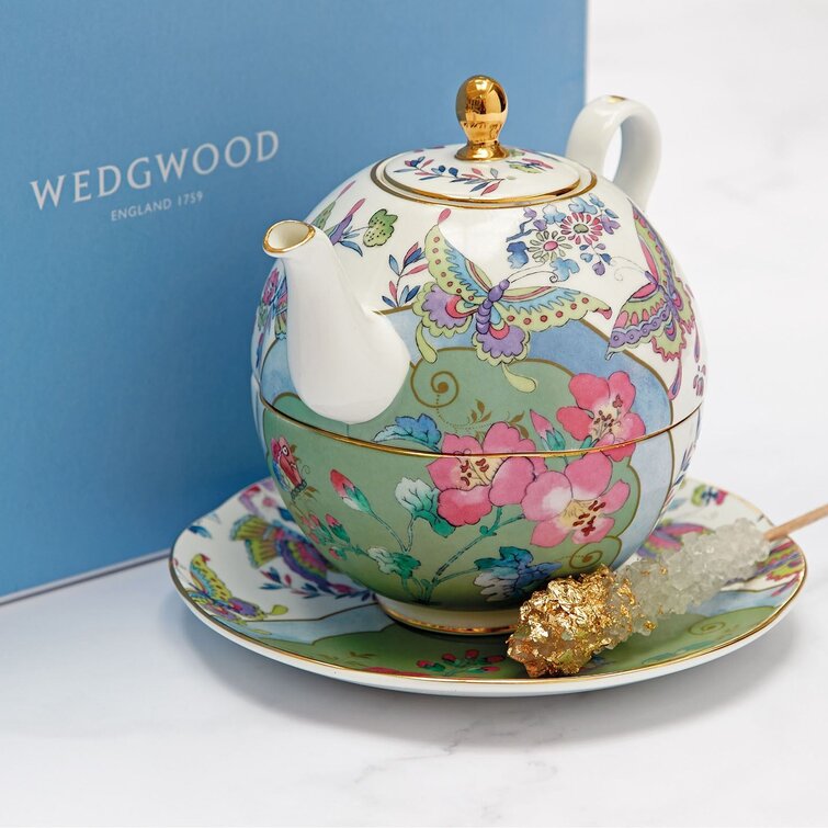 Wedgwood Butterfly Bloom 19.6 oz. Bone China Teapot - Wayfair Canada